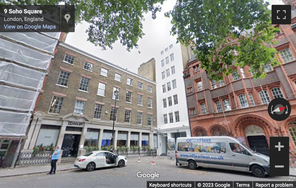 Street View image of 5th Floor, 7 Soho Square, Westminster