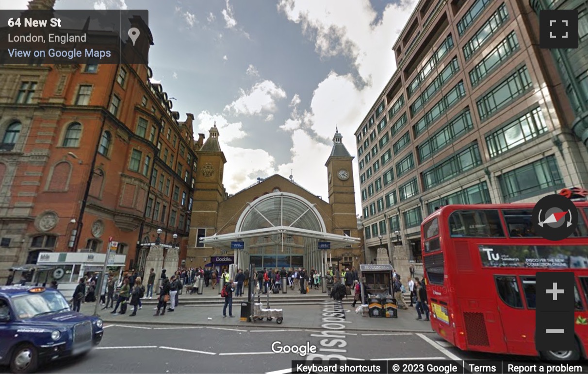 Street View image of Liverpool Street, 14 New Street, London