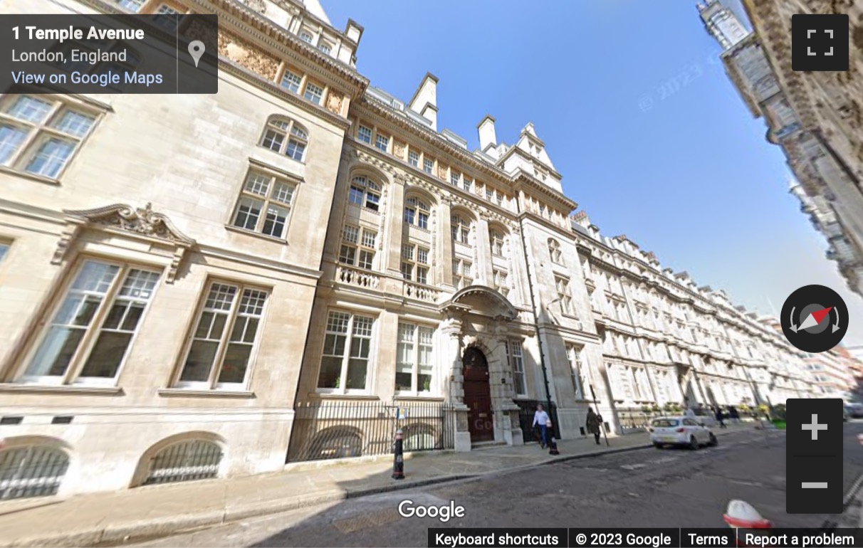 Street View image of Hamilton House, 1 Temple Avenue, London