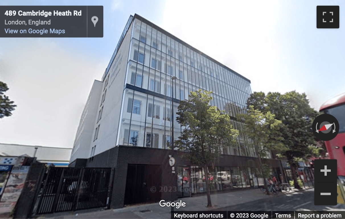 Street View image of The Green House, 244-254 Cambridge Heath Road, Bethnal Green