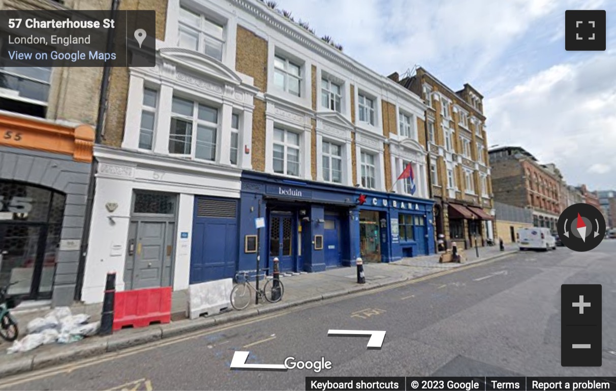 Street View image of 57-61 Charterhouse Street, Farringdon