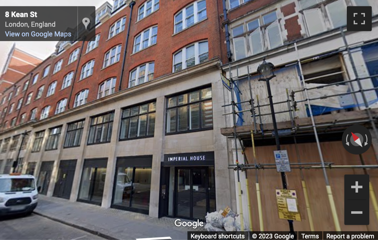 Street View image of 8 Kean Street, Fitzrovia