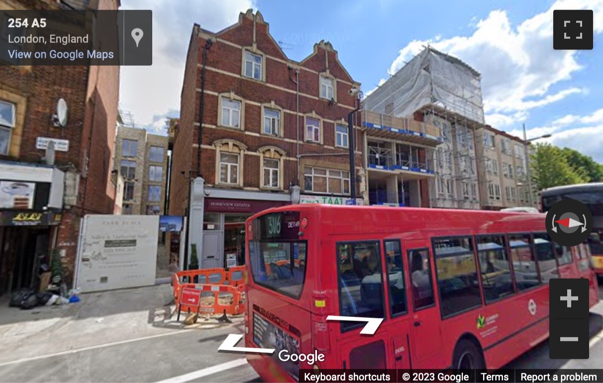 Street View image of 244a Kilburn High Road, Camden