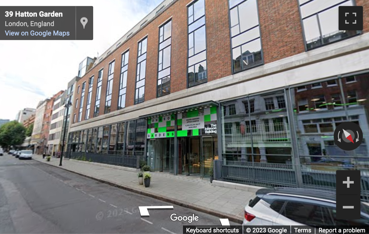 Street View image of Johnson Building, 77 Hatton Garden, Clerkenwell