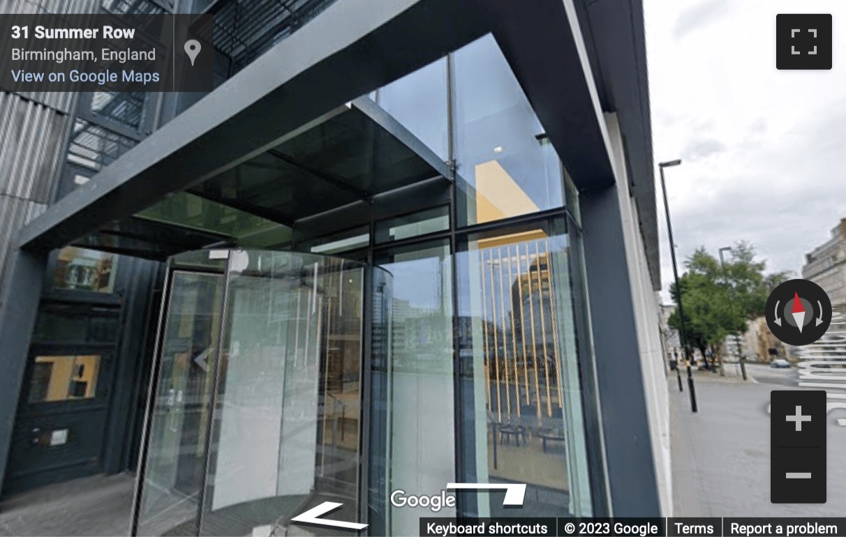 Street View image of 156 Great Charles Street, Queensway, Birmingham