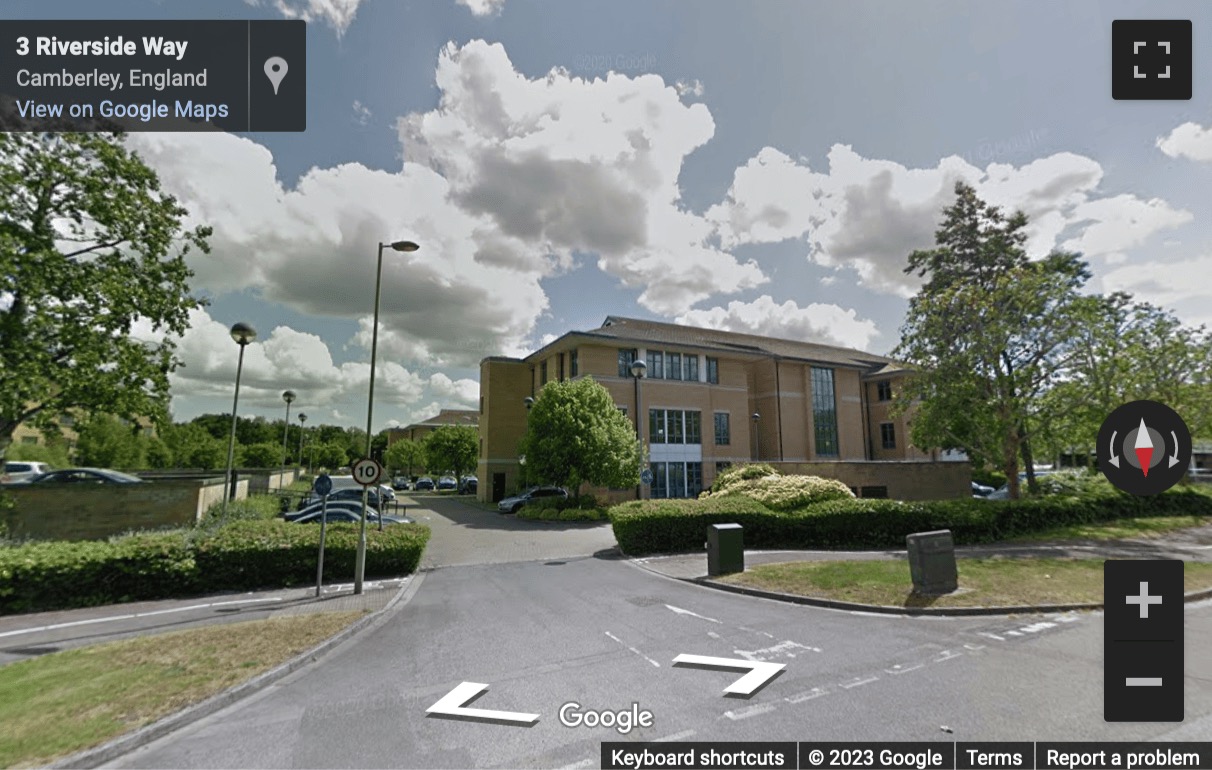 Street View image of Riverside Way, Building B, Watchmoor Park, Camberley