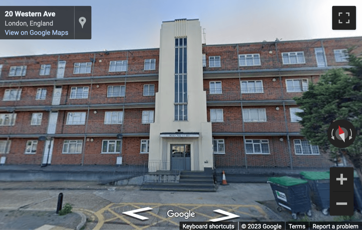 Street View image of Wendover Court, Western Avenue, London, London Borough of Ealing