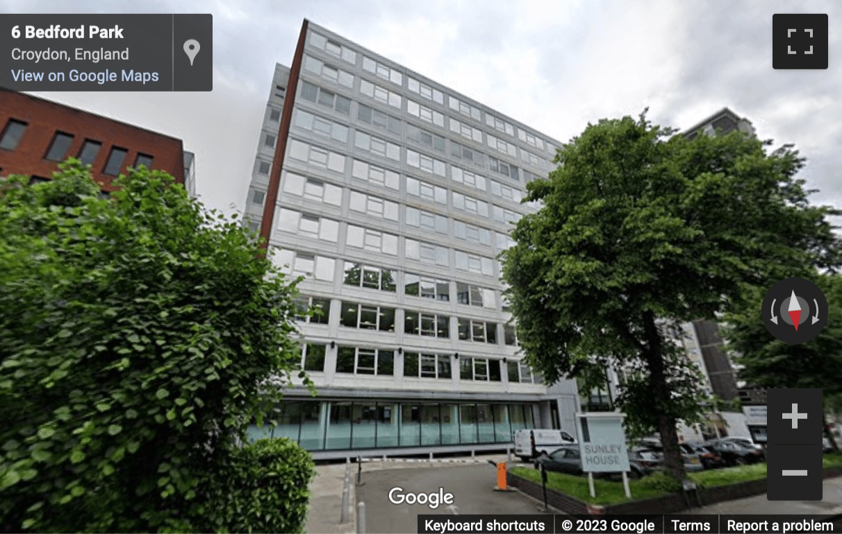 Street View image of Sunset House, 6 Bedford Park, Croydon