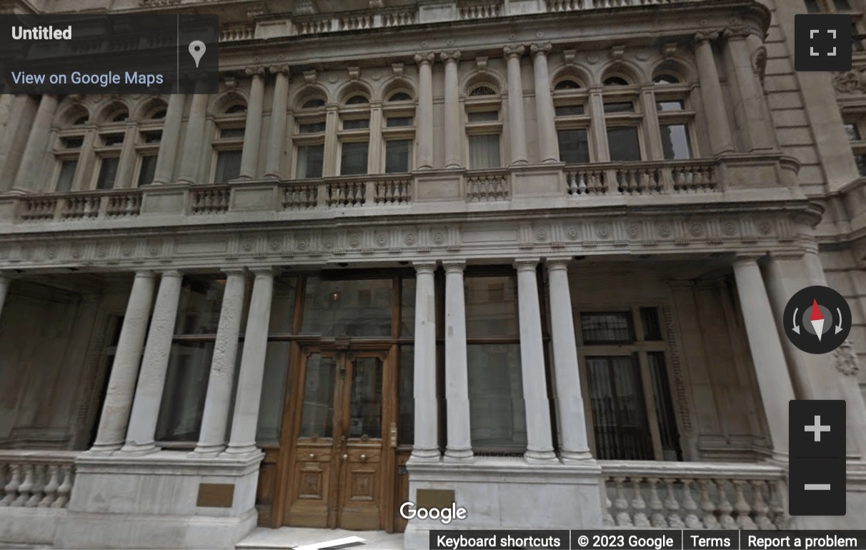 Street View image of 1 Horse Guards Avenue, Westminster, SW1A