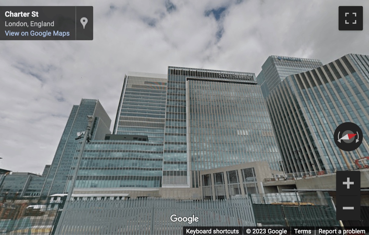 Street View image of 30 Churchill Place, Tower Hamlets