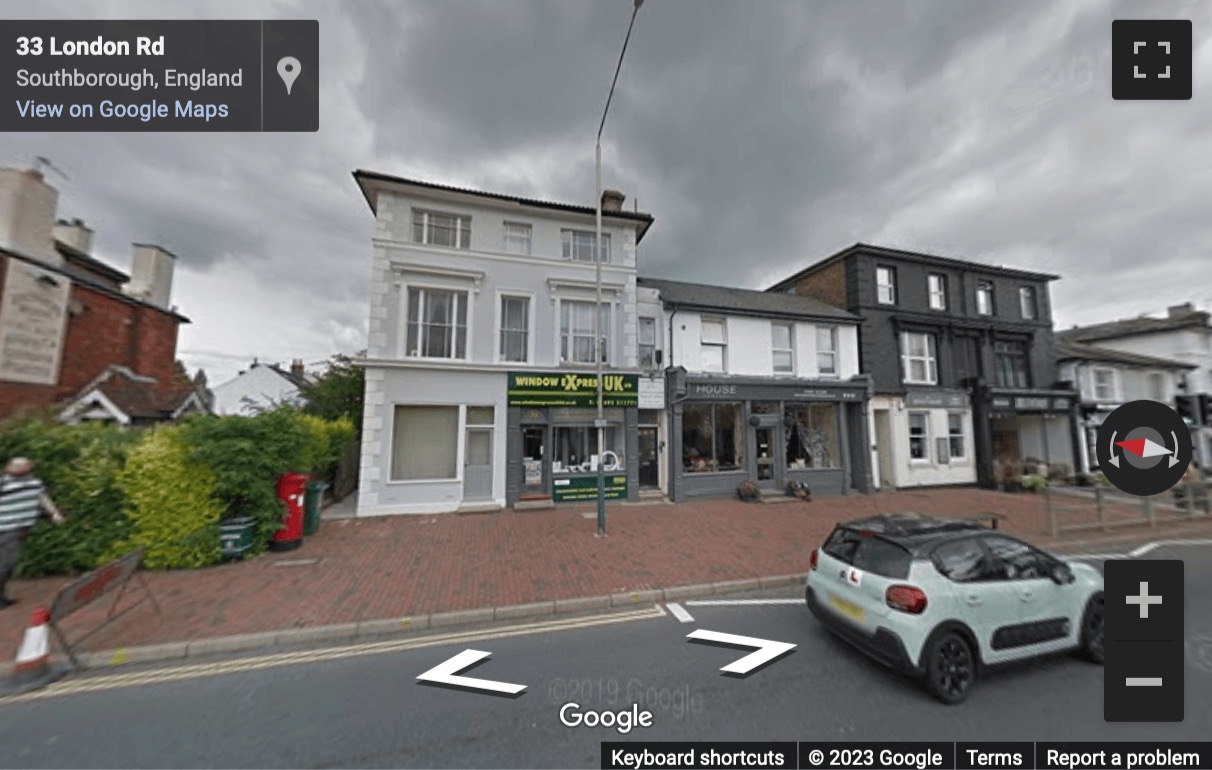 Street View image of 33 London Road, Southborough, Tunbridge Wells