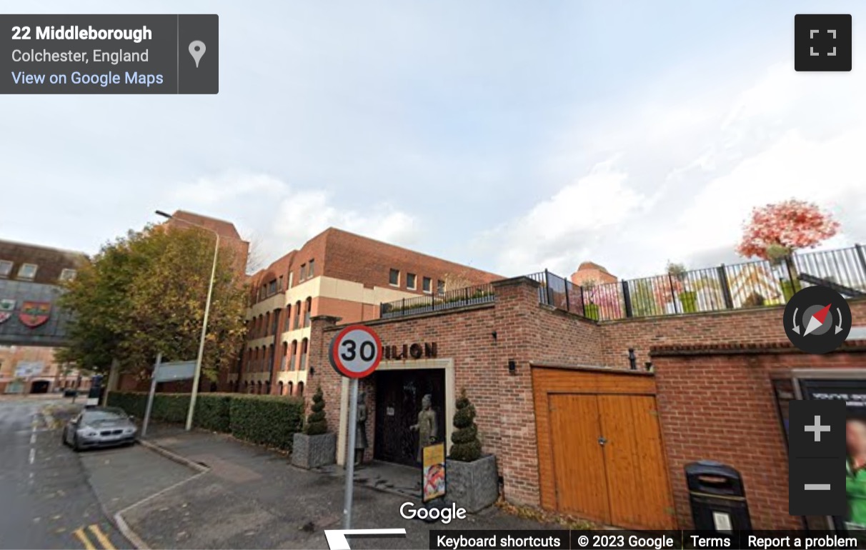 Street View image of 27 Middleborough, Colchester