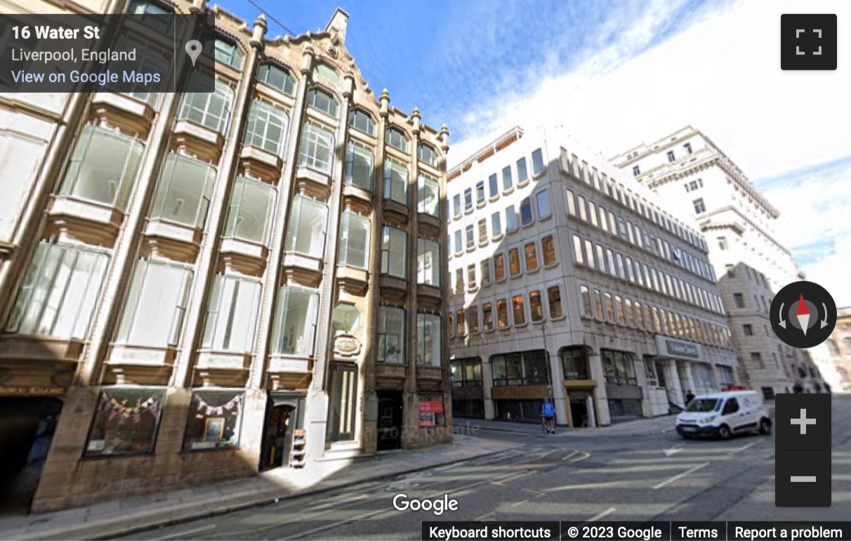 Street View image of Oriel Chambers, Water Street, Liverpool, Merseyside