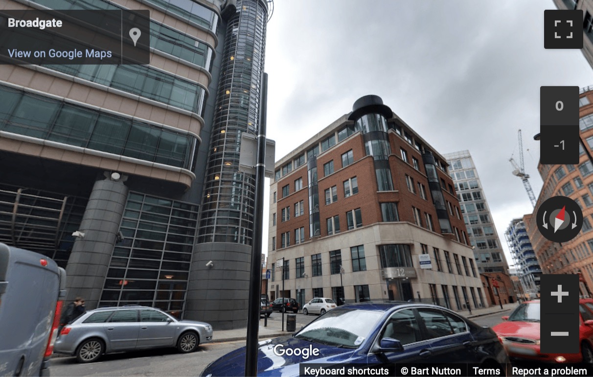 Street View image of 18-20 Appold St, Hackney, London