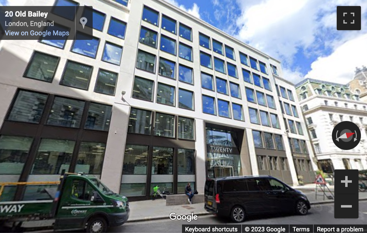 Street View image of 20 Old Bailey, Farringdon, London