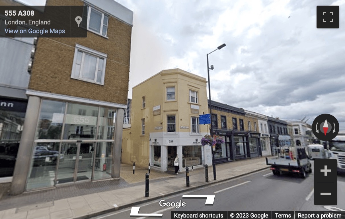 Street View image of 559a Kings Road, Chelsea, London