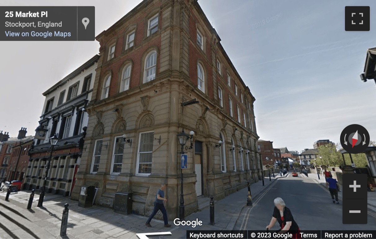 Street View image of Bank Chambers, Marketplace, Stockport