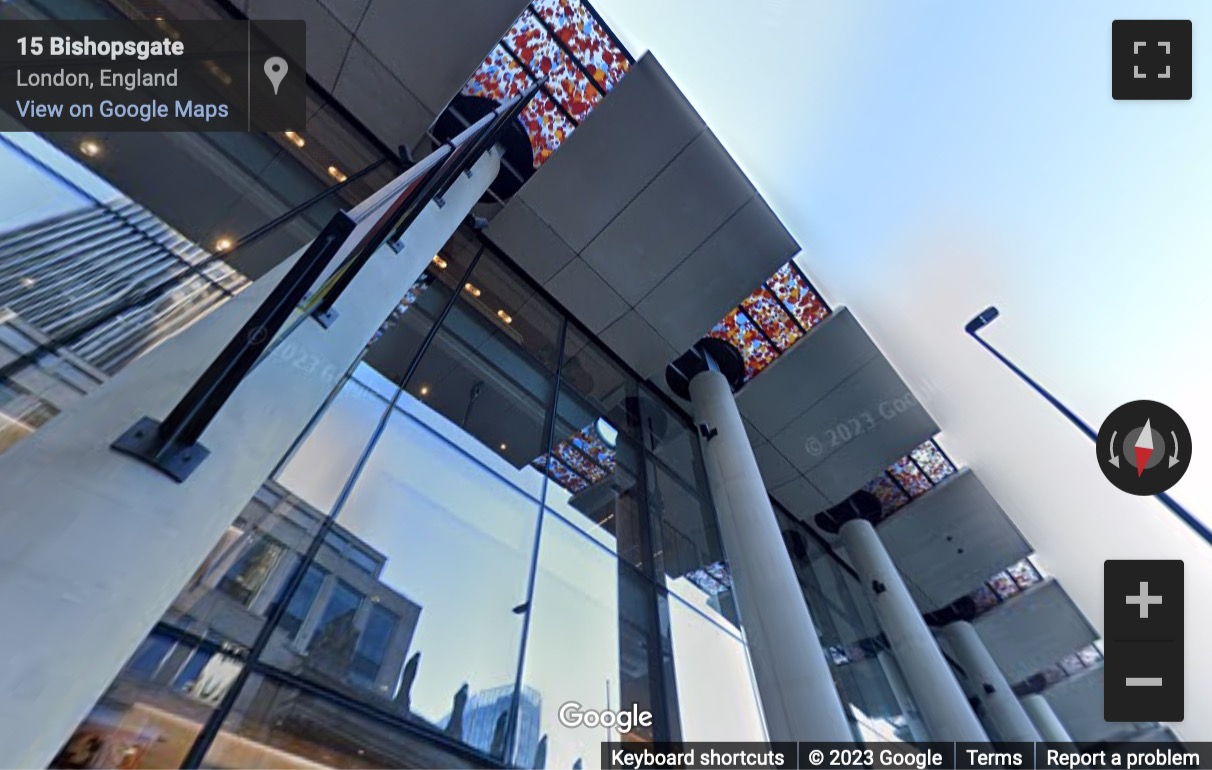 Street View image of 22 Bishopsgate, London, Financial District