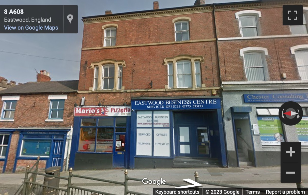 Street View image of 8 Mansfield Road, Eastwood, Nottingham