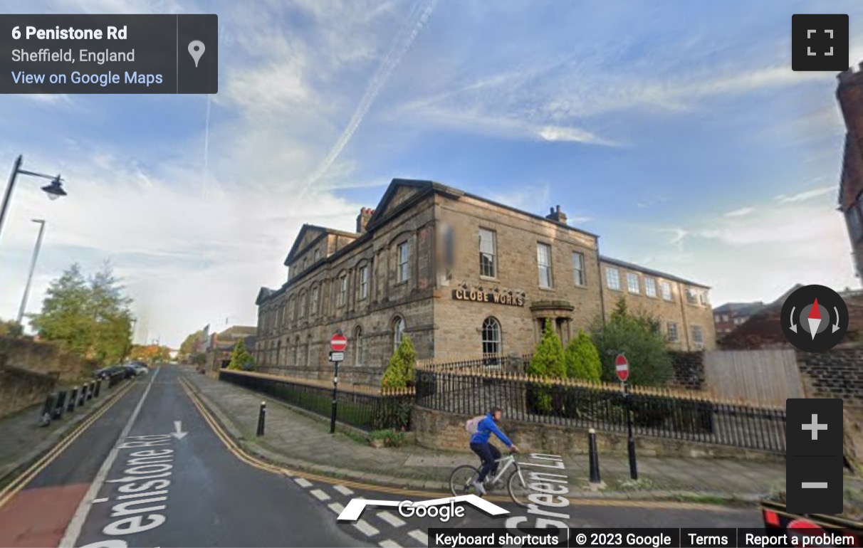 Street View image of Globe Works, Penistone Road, Sheffield, South Yorkshire