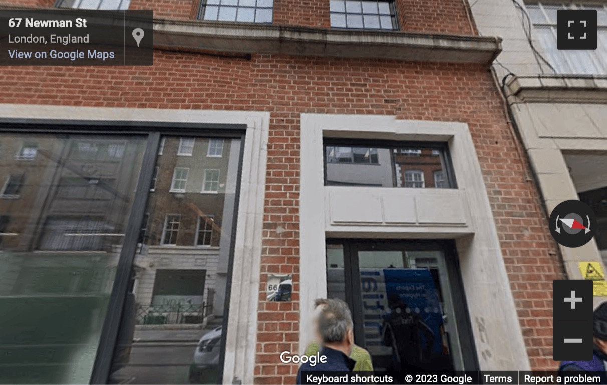 Street View image of 66-67 Newman Street - Near the British Museum