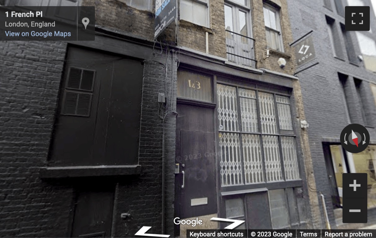 Street View image of 1-3 French Place, Shoreditch