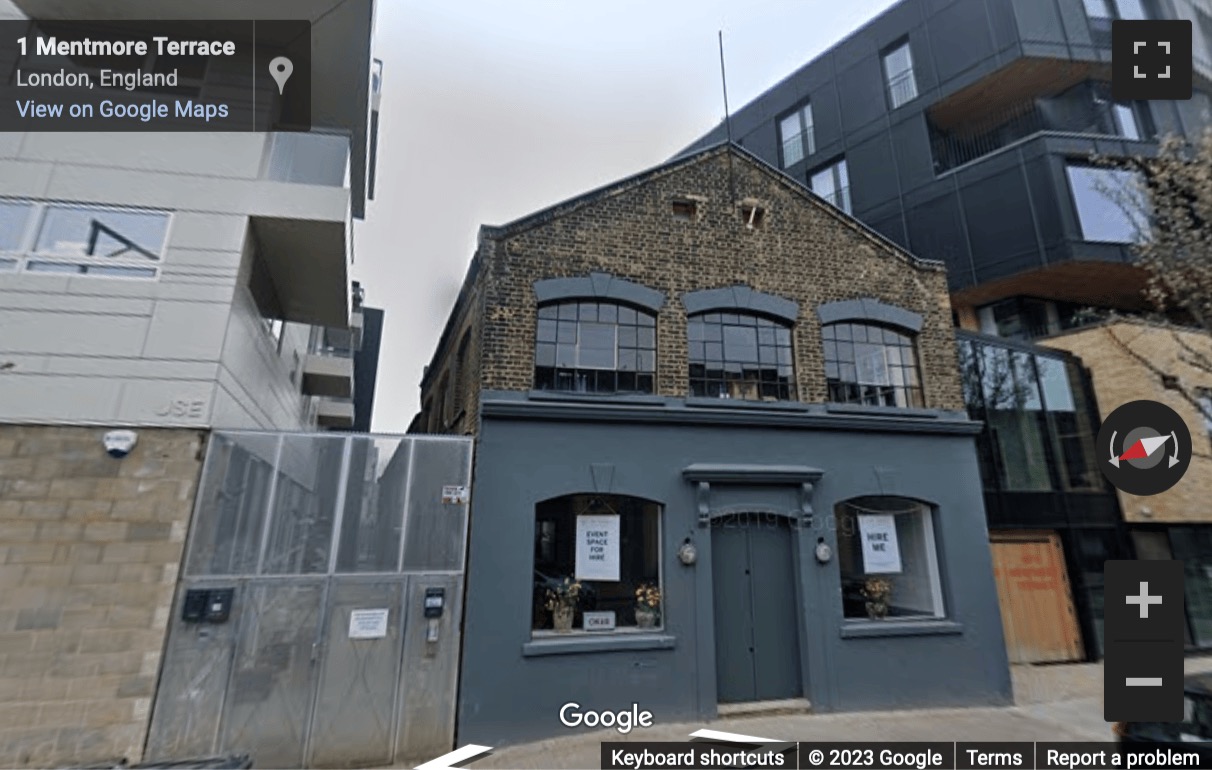 Street View image of 1 Mentmore Terrace, London, Hackney