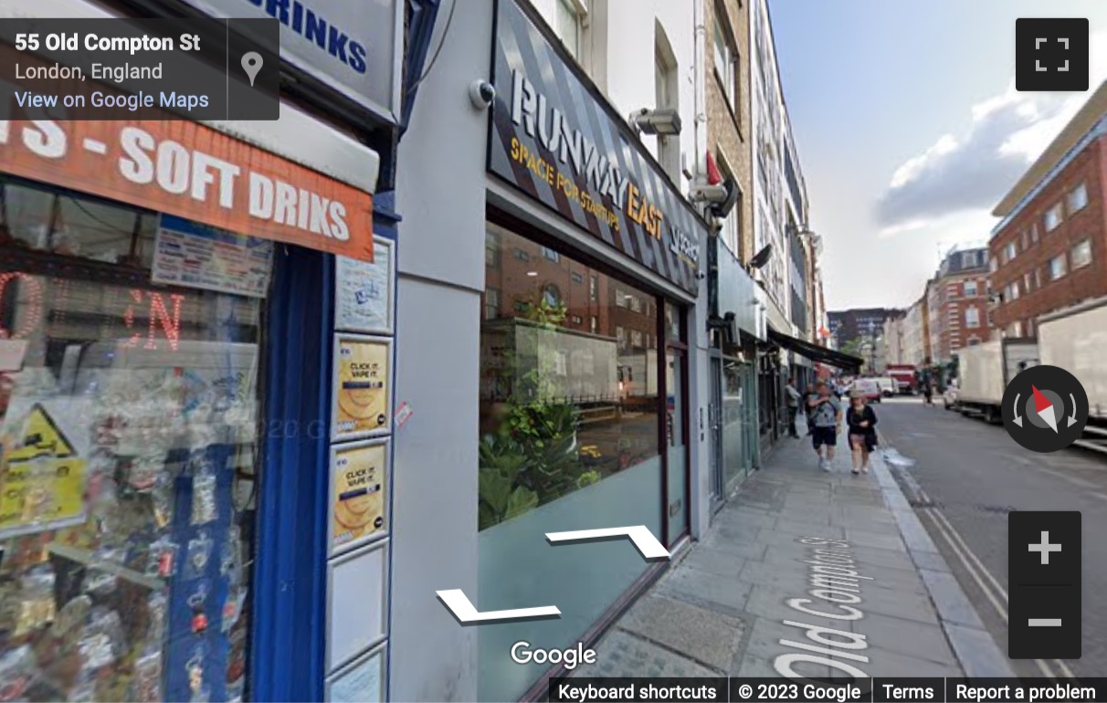 Street View image of 66 Old Compton Street, Soho