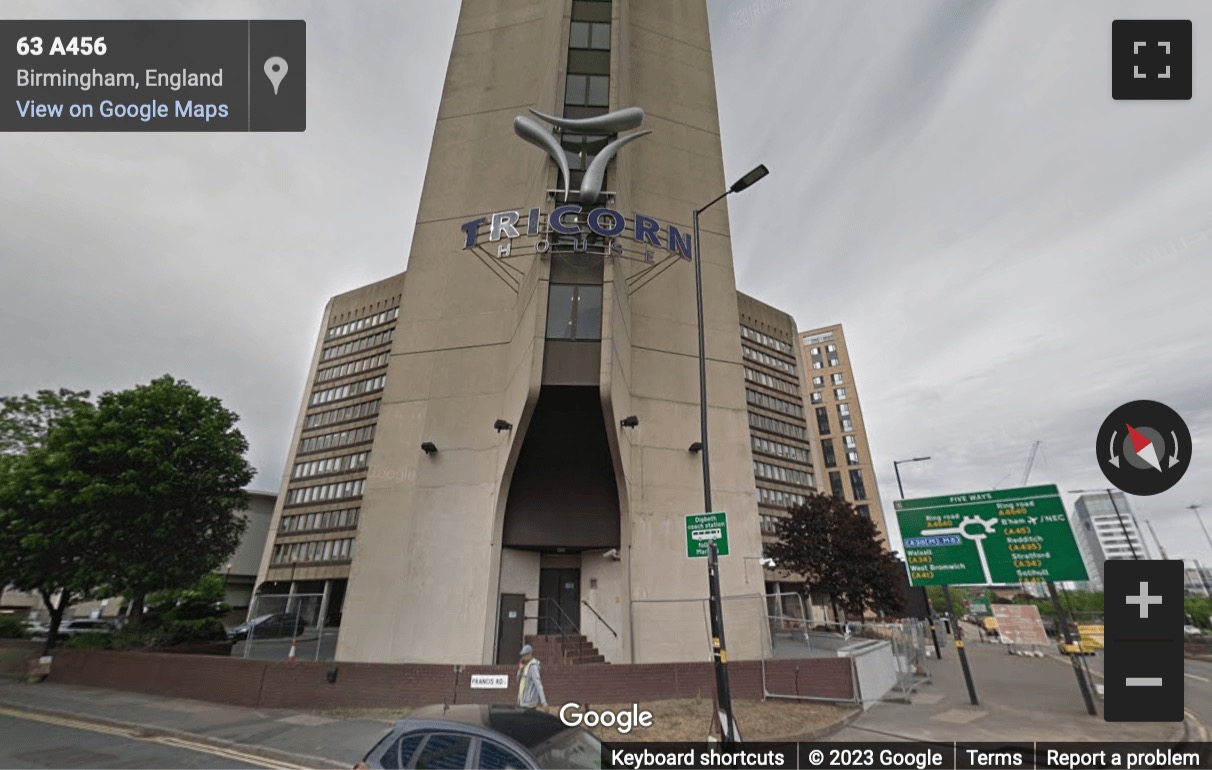 Street View image of Tricorn Studios, Tricorn House, Edgbaston