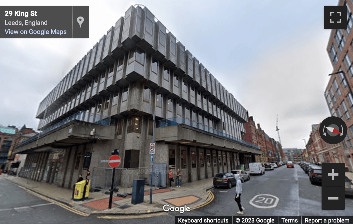 Street View image of Bank House, 27 King Street, Leeds