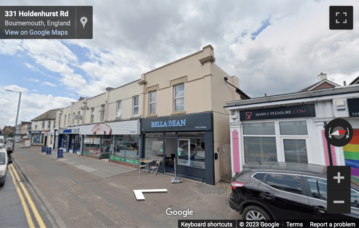 Street View image of 333 Holdenhurst Road, Bournemouth