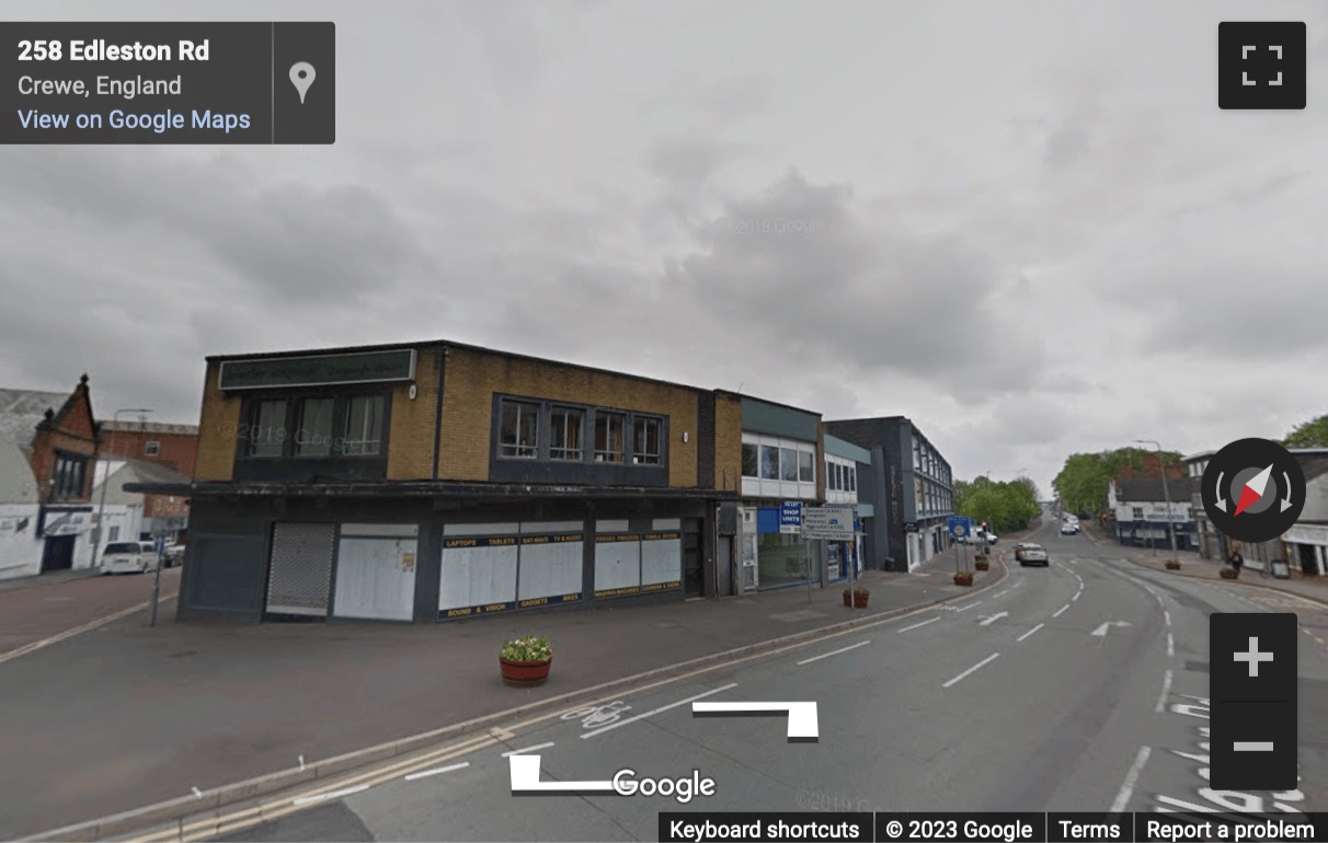 Street View image of Breeden House, 245-265 Edleston Road, Crewe, Cheshire