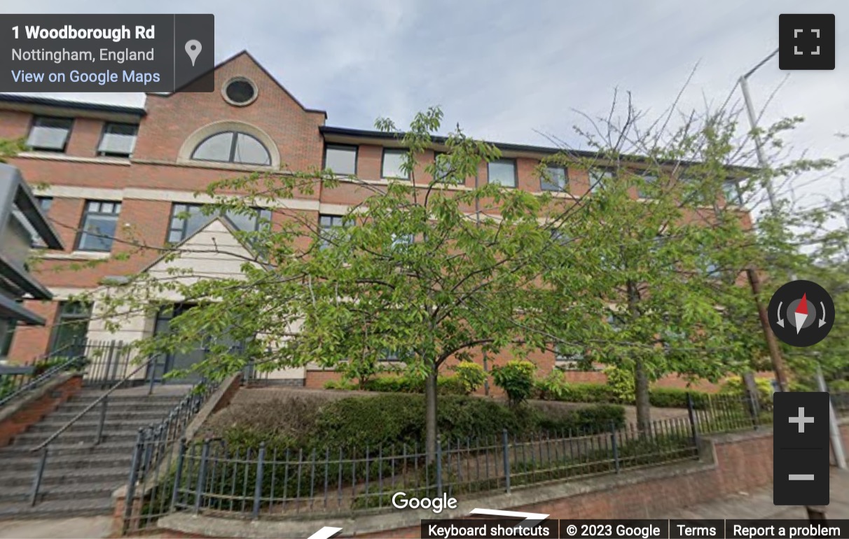 Street View image of 1 Woodborough Road, Nottingham, Nottinghamshire