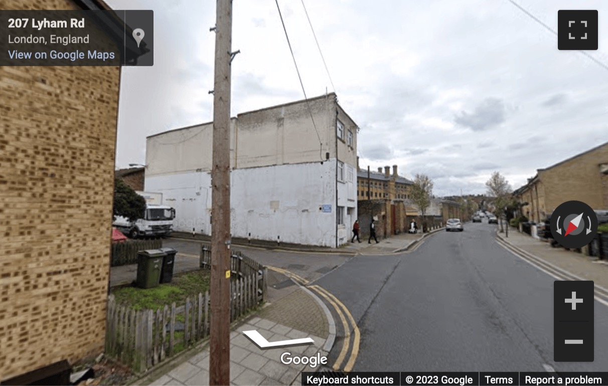 Street View image of 215 Lyham Road, London, Lambeth