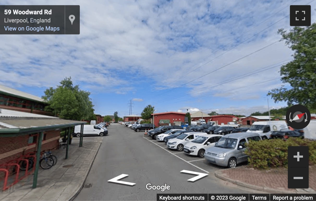 Street View image of Woodward Road, Knowsley Industrial Park, Merseyside