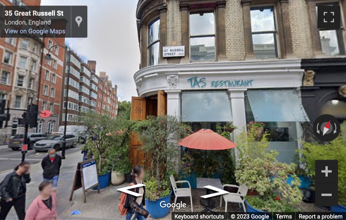 Street View image of Bloomsbury Street, Bloomsbury, London