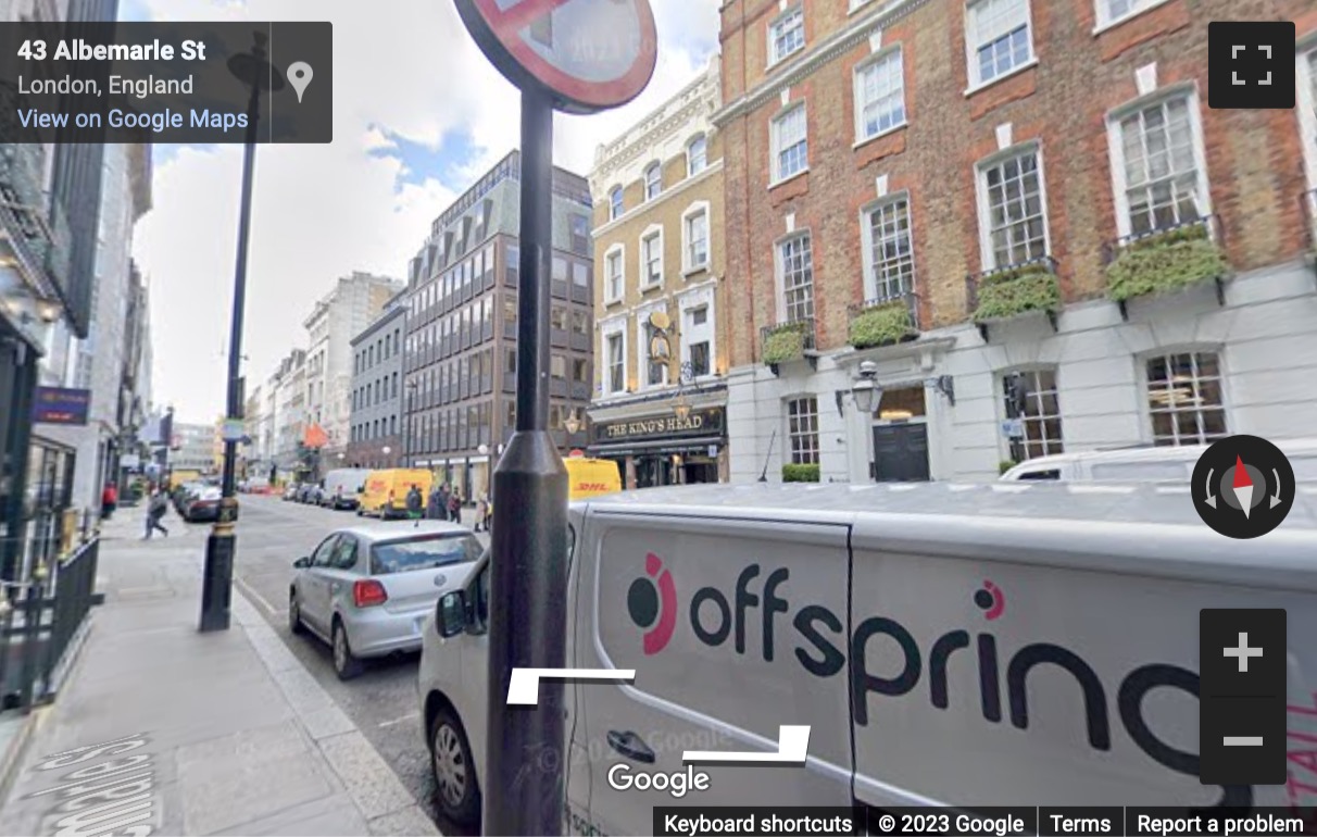 Street View image of 7 Albemarle Street, London, City of Westminster