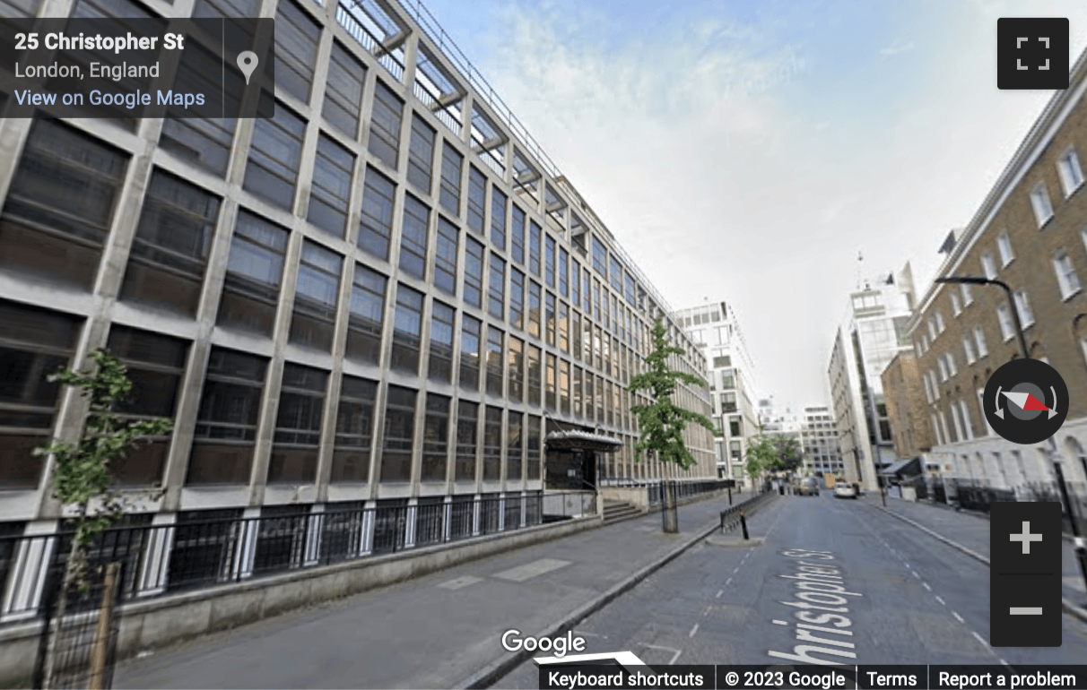 Street View image of 4 Christopher Street, London, London Borough of Hackney