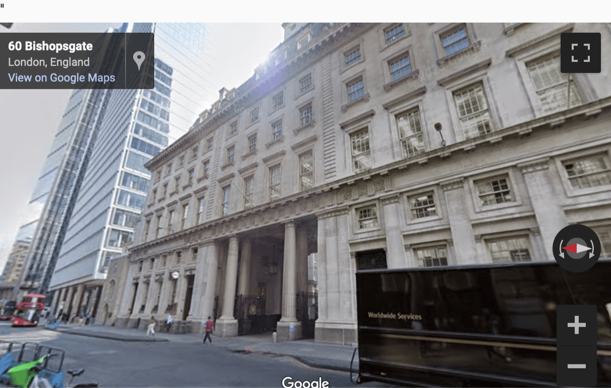 Street View image of 15 St Helen’s Place, London