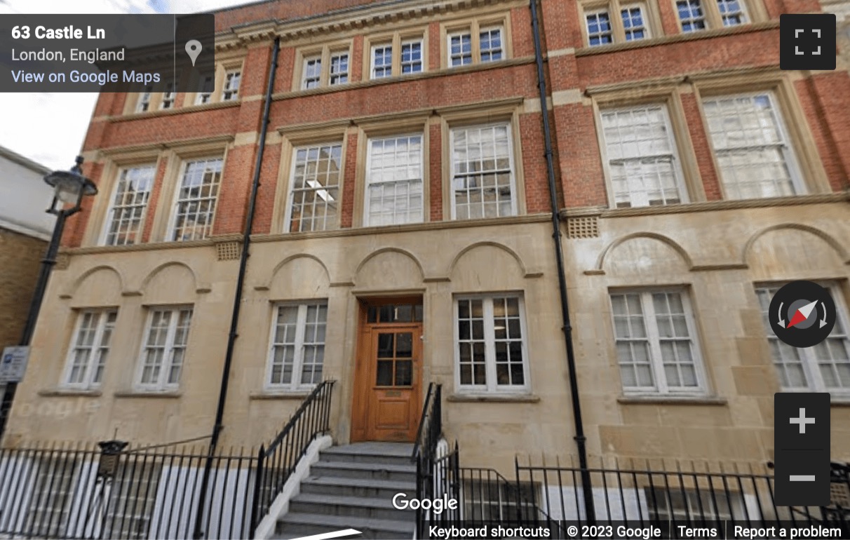 Street View image of 1-2 Castle Lane, London