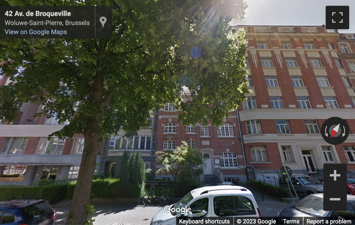 Street View image of Avenue de Broqueville 40, Woluwe-Saint-Lambert, Brussels