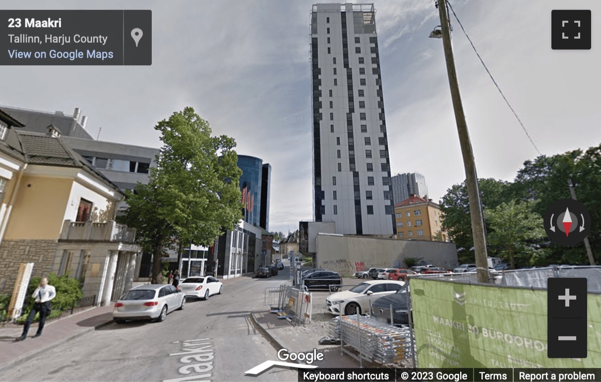 Street View image of Maakri 25, Tallinn, Estonia