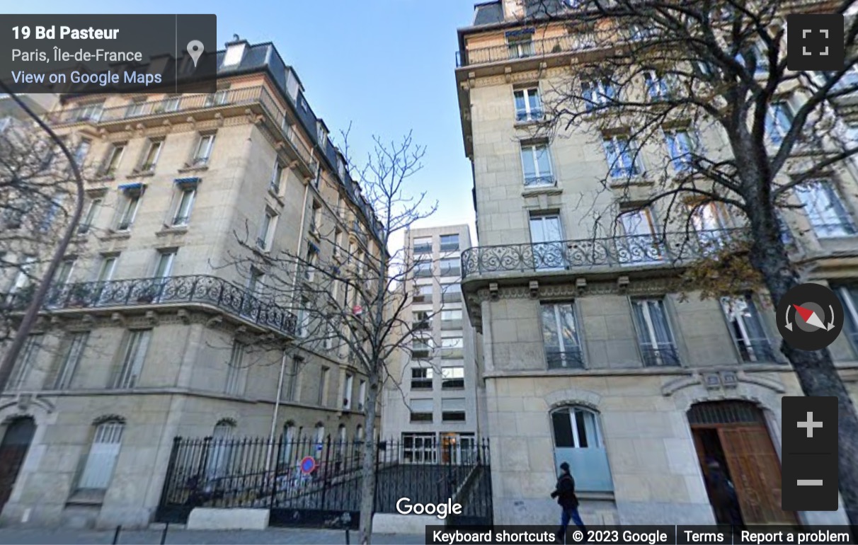 Street View image of 17 bis, boulevard Pasteur, Paris