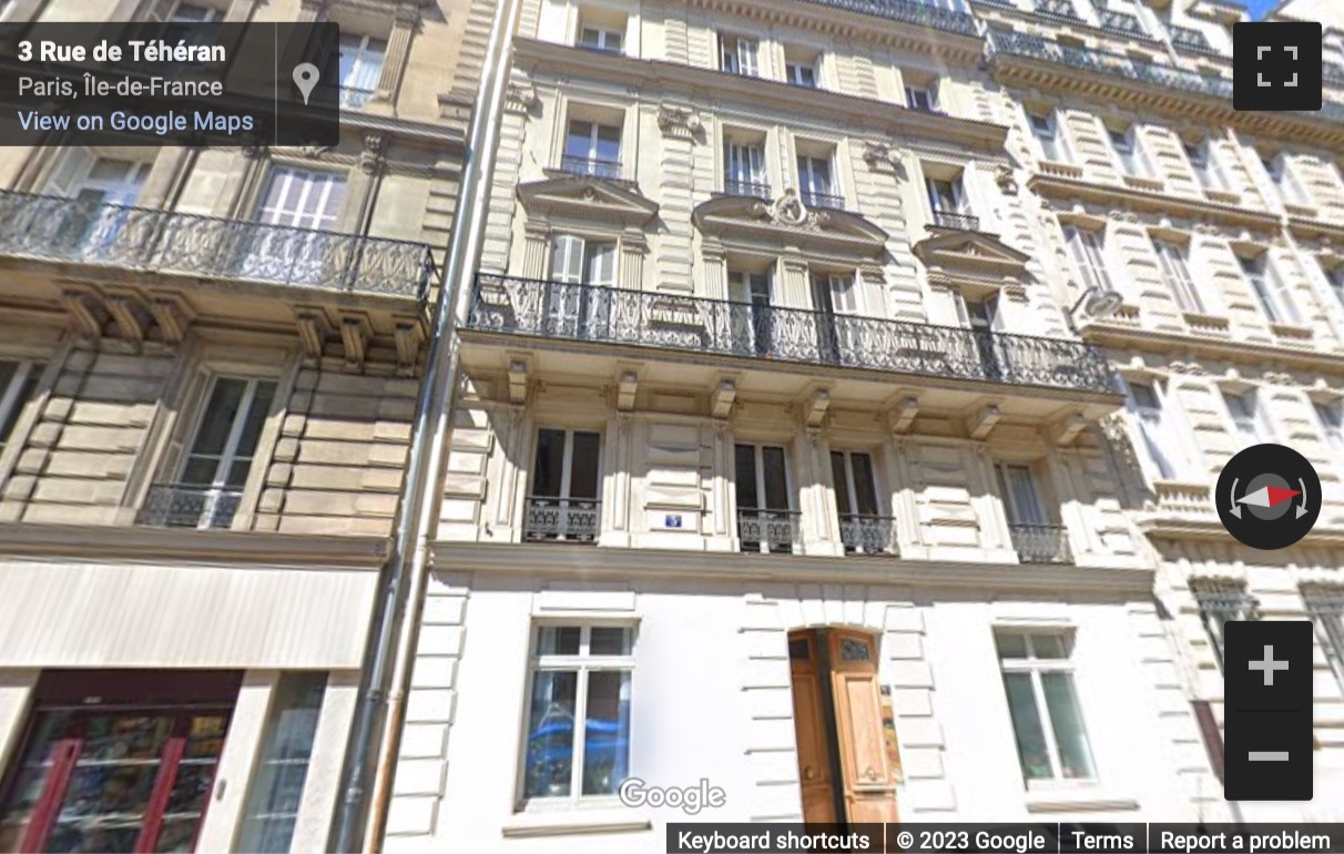 Street View image of 3, rue de Teheran, Paris