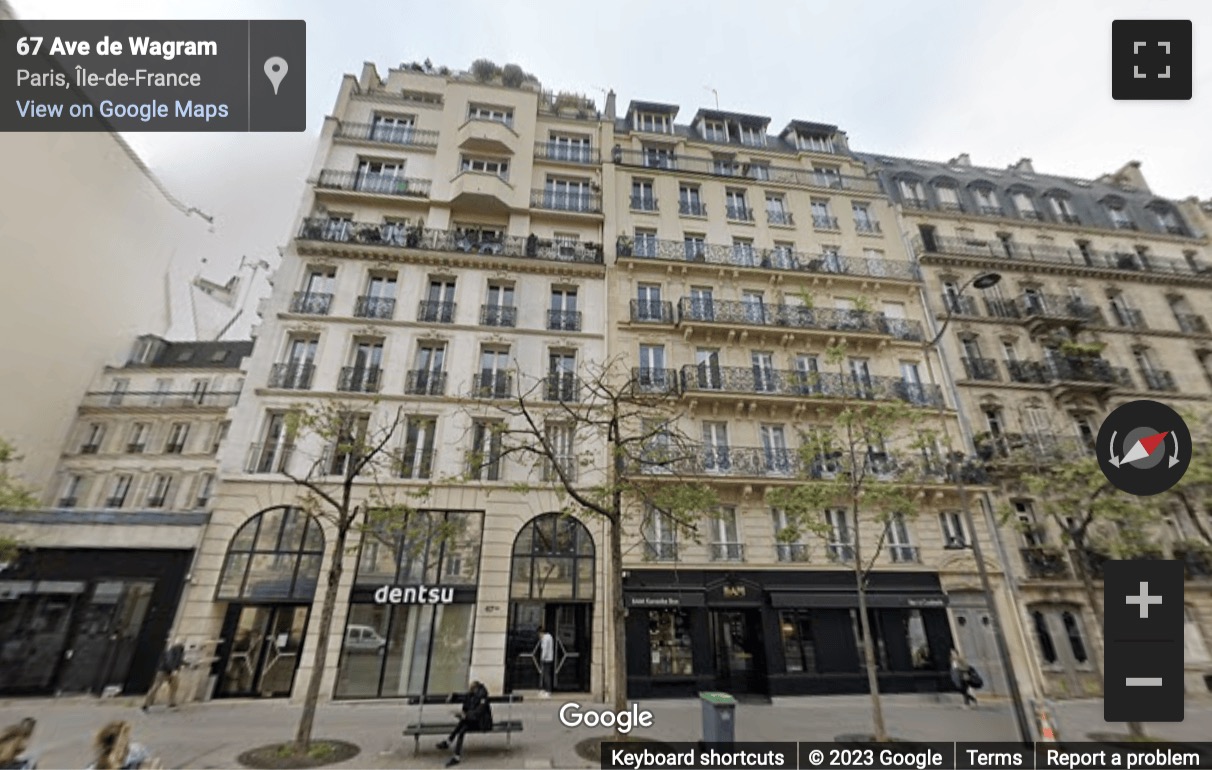 Street View image of 67 Avenue de Wagram, Paris