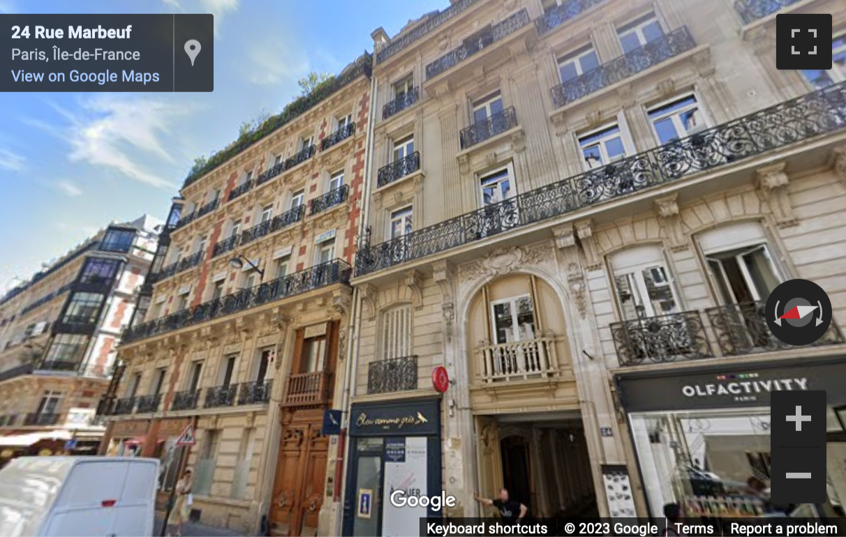 Street View image of 26 rue Marbeuf, Paris