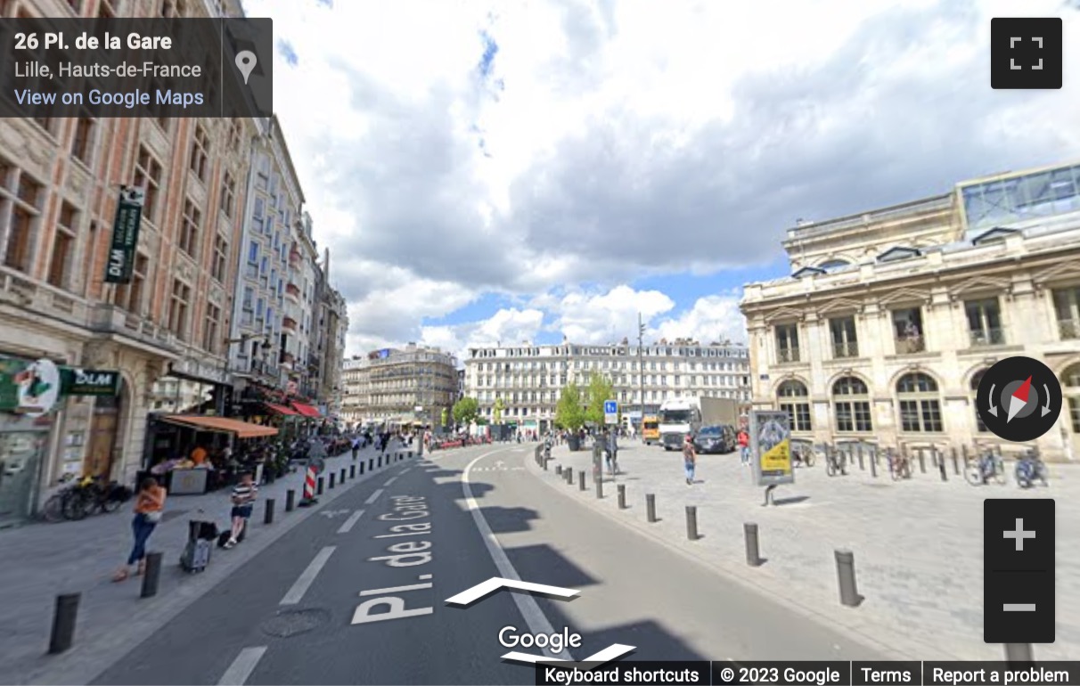 Street View image of Place de la gare, (Access from the main hall), Lille, Nord