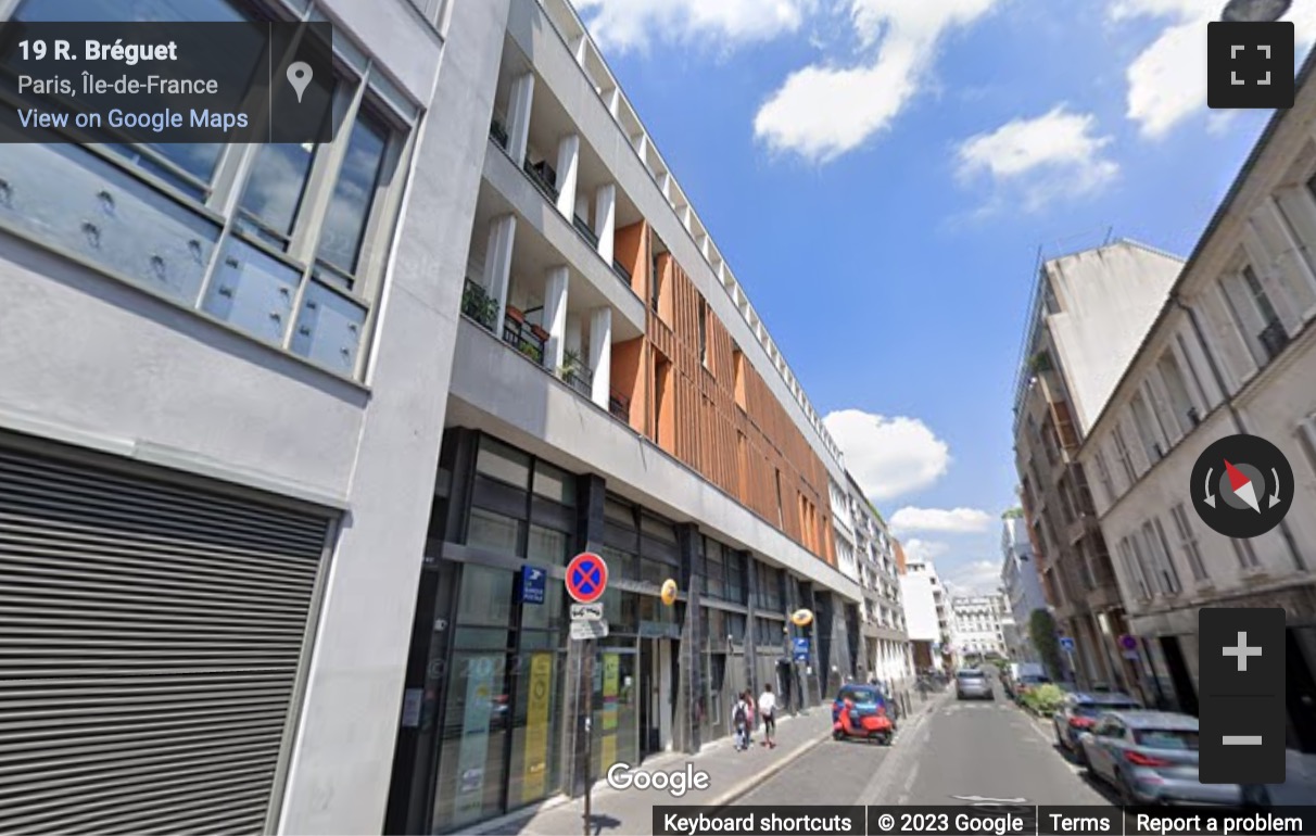 Street View image of 21 rue Bréguet, Paris