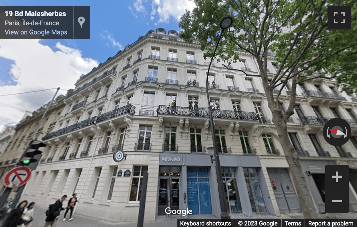 Street View image of 18 boulevard Malesherbes, Paris, 75008