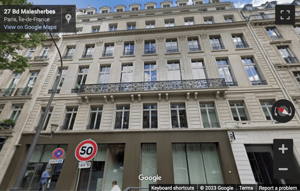 Street View image of 22 Boulevard Malesherbles, Paris